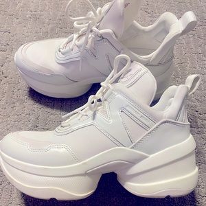 Michael Kors platform sneaker. White. Worn twice.